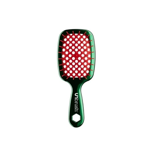 Other - UNbrush Mini Detangling Hair Brush Travel Gift Holiday Chrome Green New